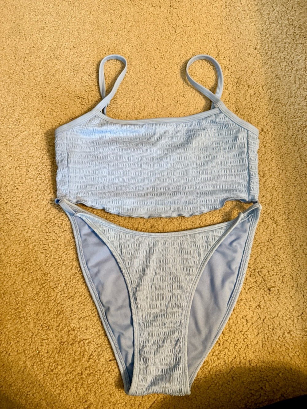Girls Light Blue Two-Piece Swim Set